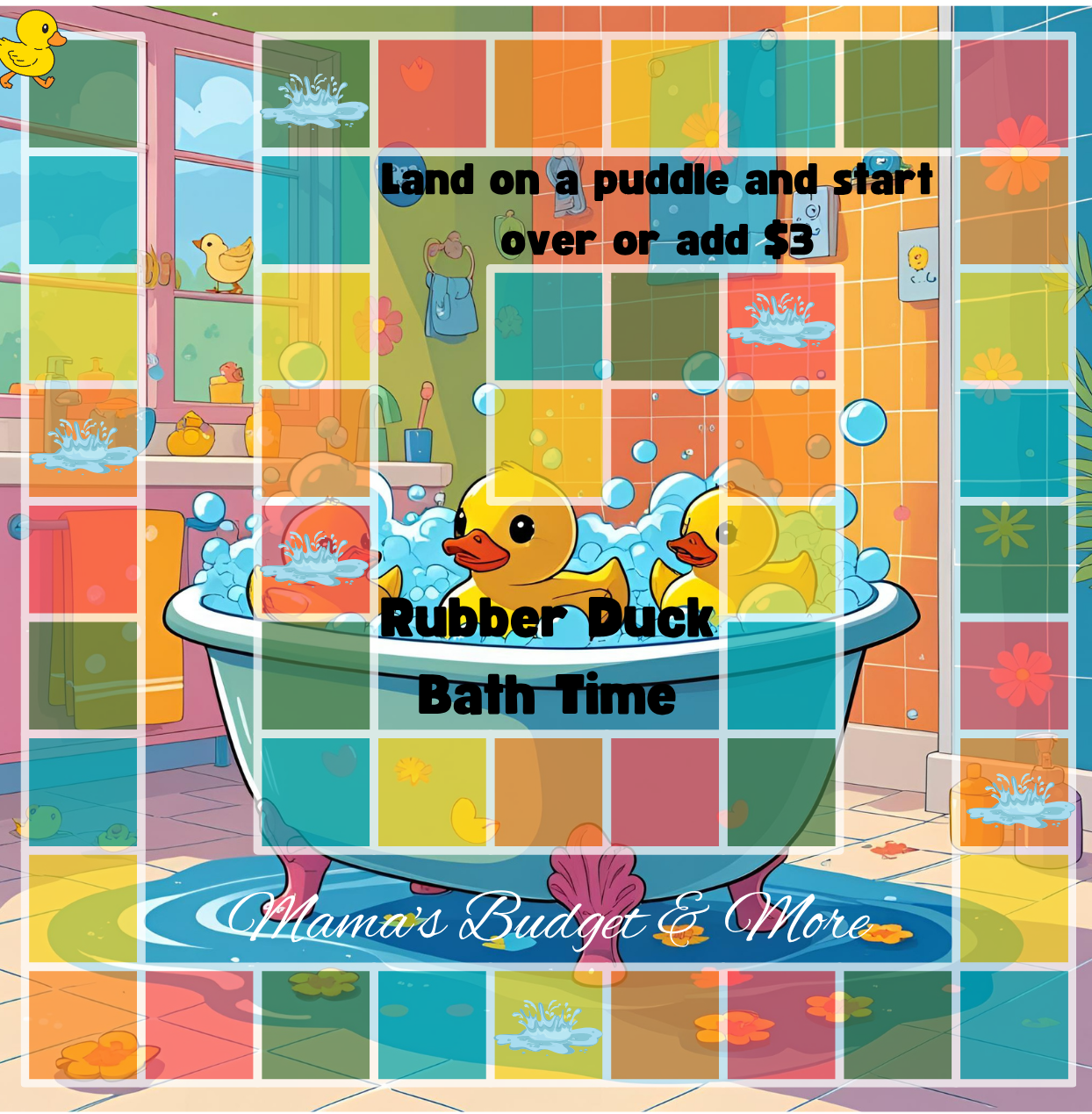 Rubber Duck Bath Time Savings Game