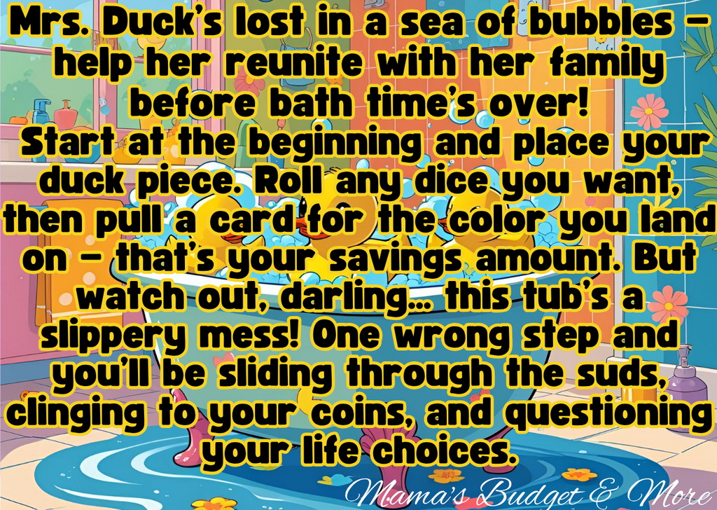 Rubber Duck Bath Time Savings Game